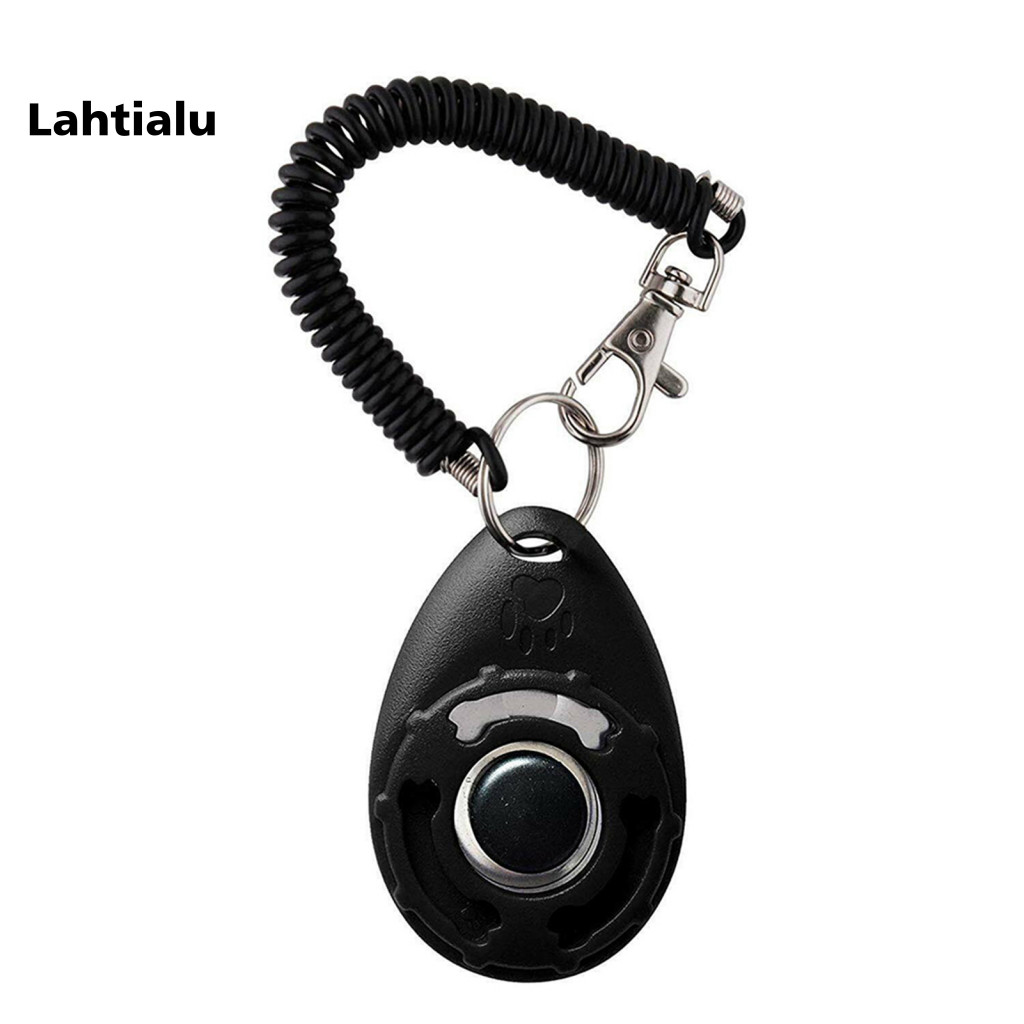 Lahtialu Pet Trainer Oval Shape Elastic ABS Dog Training Clicker สําหรับกลางแจ้ง