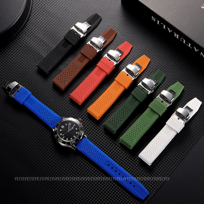 สายนาฬิกาซิลิโคนผีเสื้อพับ Clasp Quick Release สายนาฬิกา รูปที่ 2
