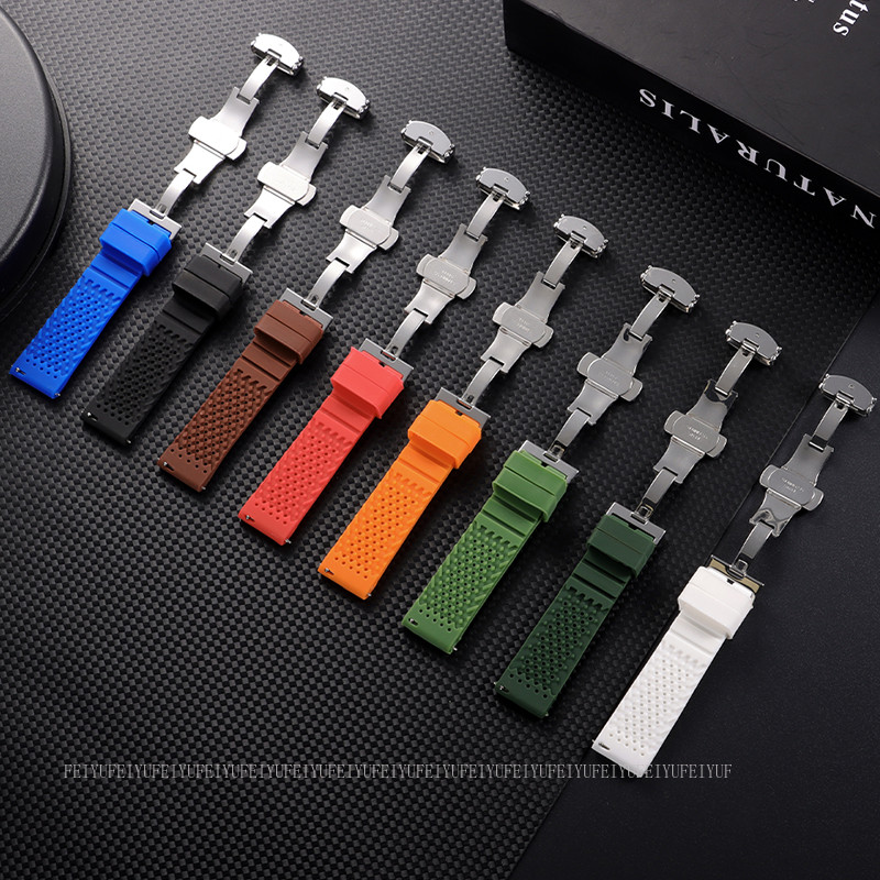 สายนาฬิกาซิลิโคนผีเสื้อพับ Clasp Quick Release สายนาฬิกา รูปที่ 7