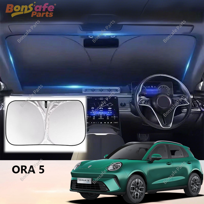 บังแดดรถ ORA 5 ของแต่ง กันแดดหน้ารถพับได้ ชุดแต่ง ม่านกันแดดรถยนต์ Uv ที่บังแดดในรถยนต์ด้านหน้า