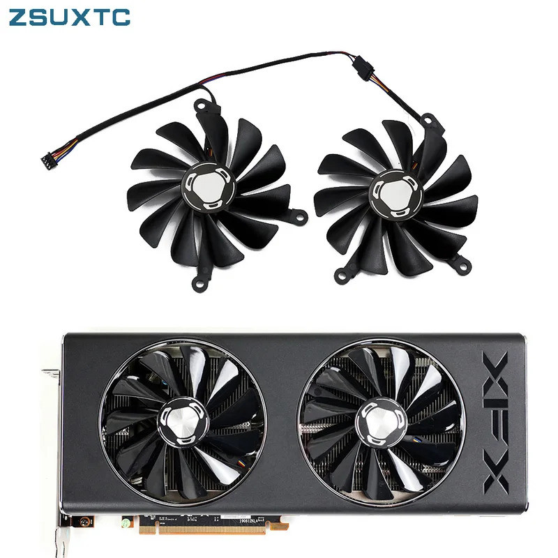 HL FDC10U12S9-C CF1010U12S RX 5700XTRX-57XT86OD GPU พัดลม,สําหรับ XFX Radeon RX5700 5700 XT THICC II