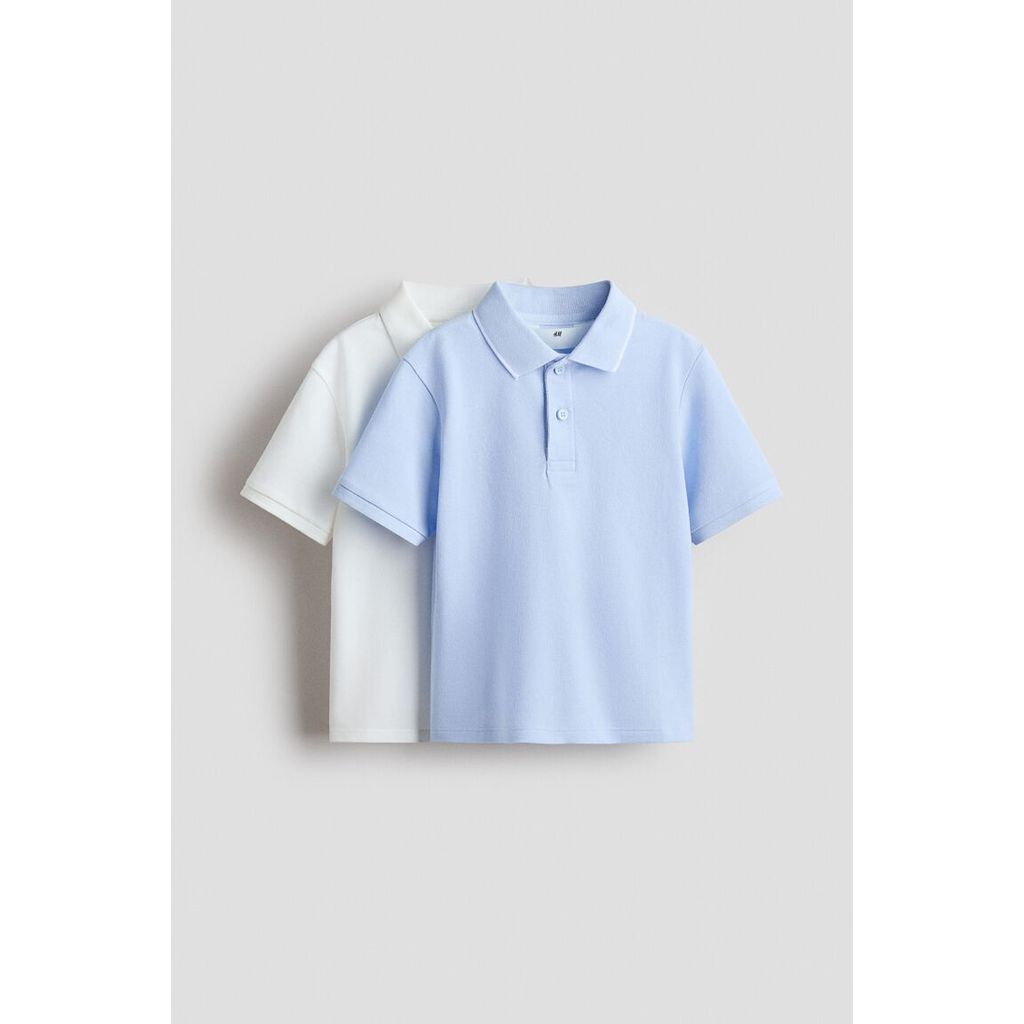 H&M(เอชแอนด์เอ็ม) เสื้อโปโลผ้าคอตตอนปิเก้ 2 ตัว เด็กผู้ชาย 1324535_2