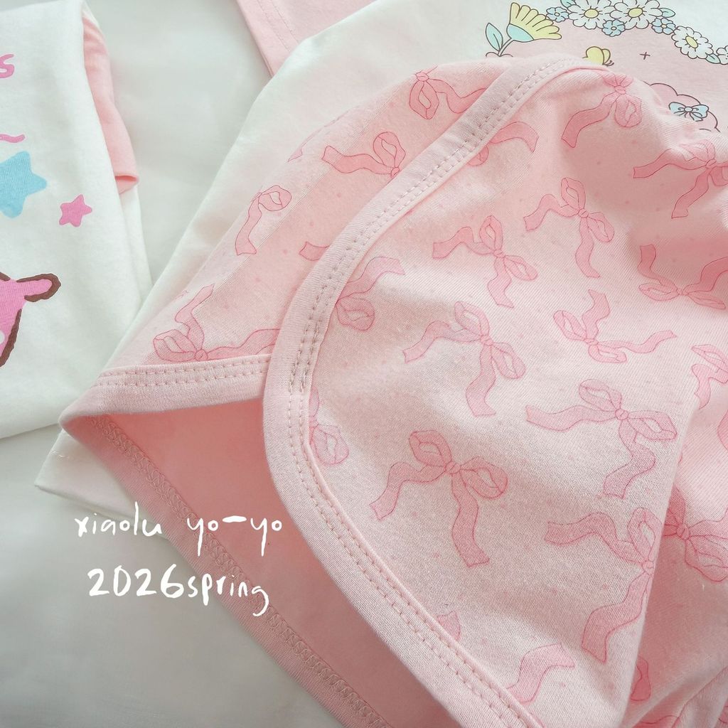 ชุดเสื้อยืดและกางเกงขาสั้นสำหรับเด็กSANRIO ลายคุโรมิ พิมพ์สีสดใส เหมาะสำหรับสวมใส่ในฤดูร้อน ราคา ถูกที่สุด ดีลบีเคเค แกลเลอรีภาพที่ 8
