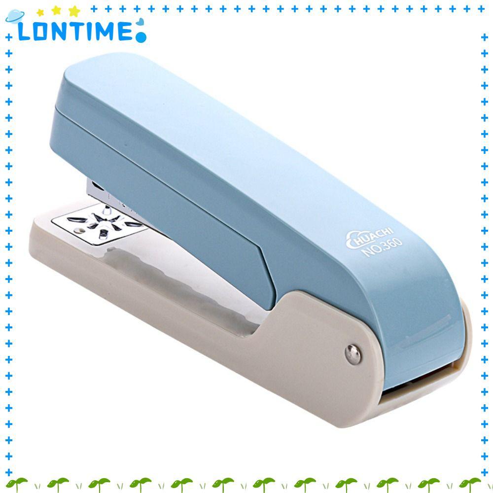 เครื่องเย็บกระดาษ LONTIME เครื่องเย็บกระดาษยาวหมุนได้ 360 องศาใช้งานได้สร้างสรรค์ 24/6 26/6 ลวดเย็บกระดาษ เครื่องเข้าเล่มโลหะ|สํานักงานโรงเรียน