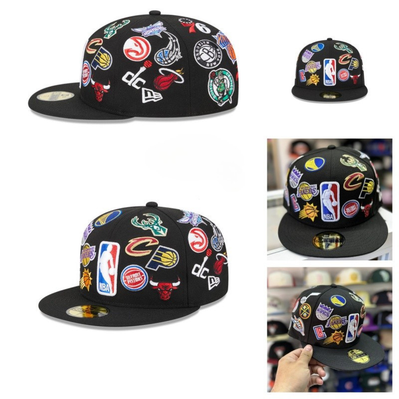 NBA ALL.STAR.GAME BLACK 59FIFTY CAP – New Era แฟชั่นและประณีตแบบเต็มหน้าจอเย็บปักถักร้อยกีฬากลางแจ้ง