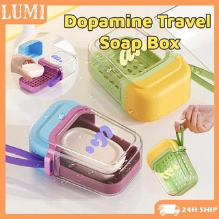 Portable Dopamine Travel Soap Box Waterproof Leak-Proof Soap Holder Drain Storage Bathroom Soap Rack