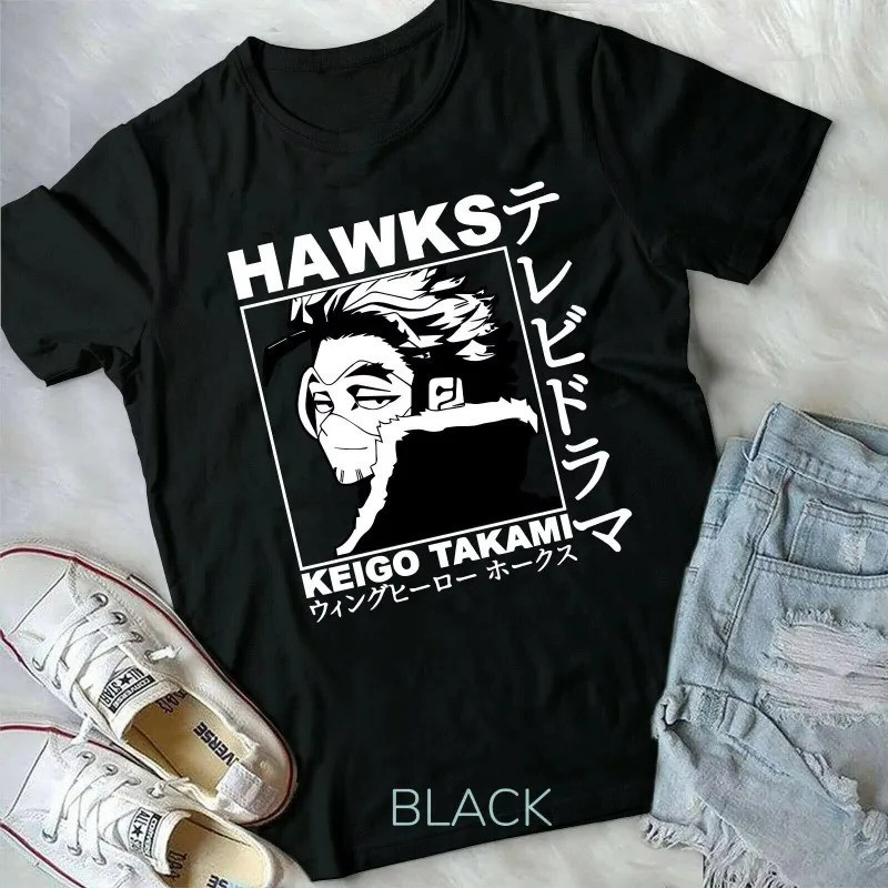 แนวคอสเพลย์ ฮาวค์ส เคโกะ ทาคามิ มายฮีโร่ โบคุ โนะ ฮีโร่ BNHA MHA อนิเมะ มังงะ เสื้อยืดใหม่แบบยูนิเซ็