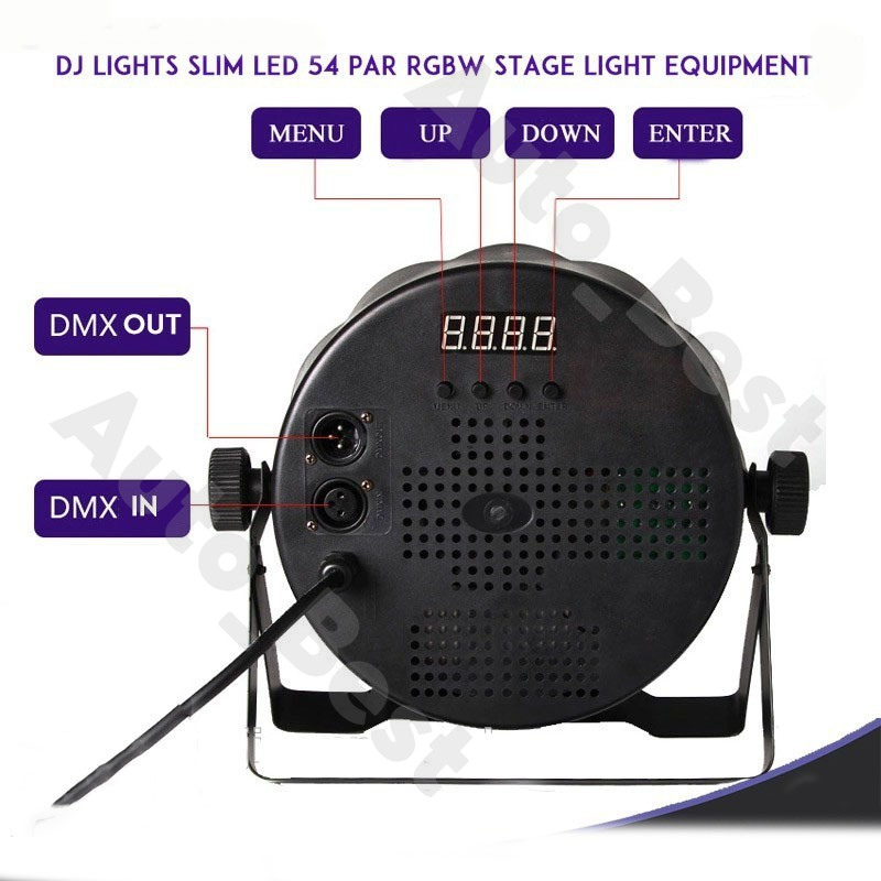 60W 54/36/18 ไฟ LED Par, กระพริบตามจังหวะ, ไฟปาร์ตี้รีโมทคอนโทรล, ไฟดิสโก้, 54 LED RGB PAR Light, ไฟ LED Par หลากสี - รูปที่ 7