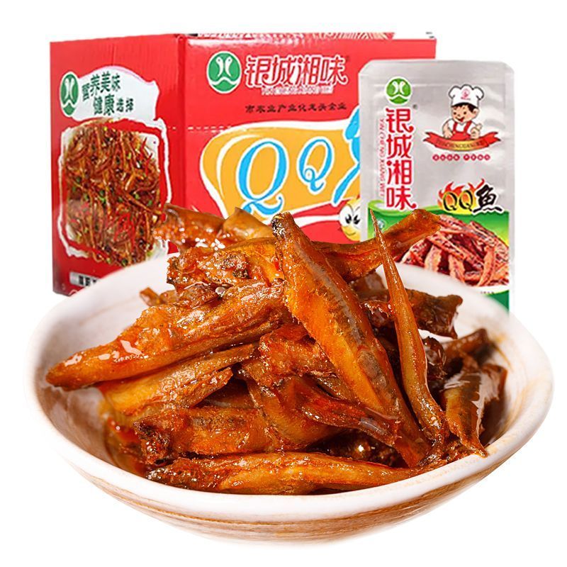 银城湘味糖醋鱼香辣味小鱼仔鱼干麻辣湖南特产宿舍办公室即食零食1.6Yincheng Hunan Flavor Sweet and Sour Fish Flavor Spicy Small Fish L