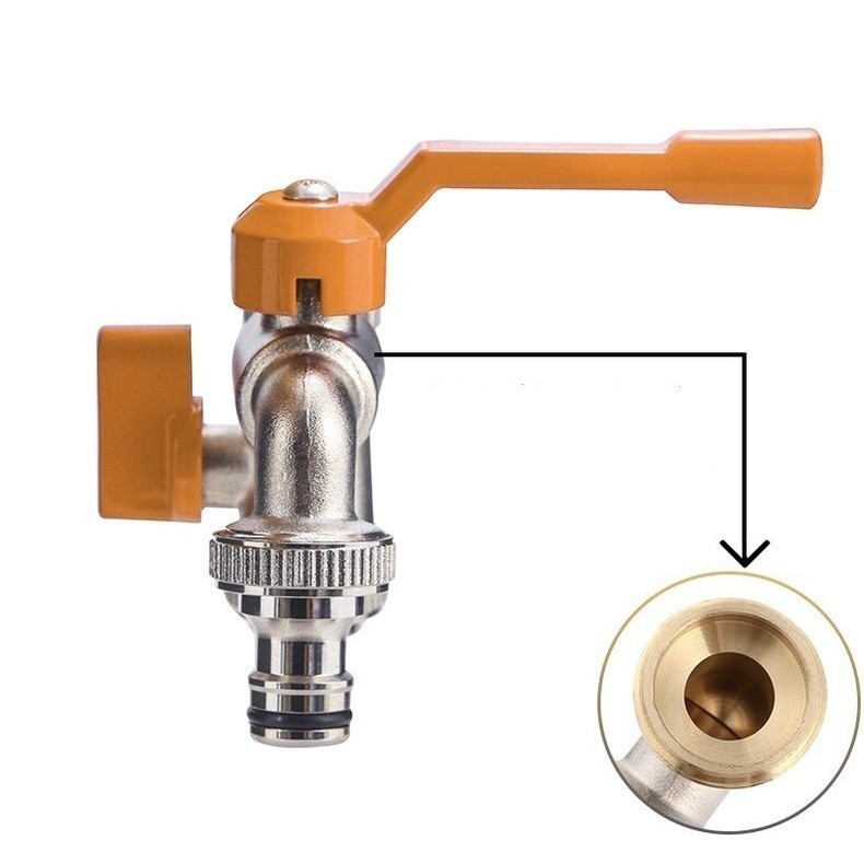 รุ่นอัพเกรด วัสดุทองเหลือง ก๊อกสนามสองทาง ก๊อก ก๊อกสนาม2ทาง ก๊อกน้ำ2ทาง ก๊อก2วาล์ว ก๊อกสองทาง ขนาด 1/2 นิ้วขายดี ใช้ดี - รูปที่ 7