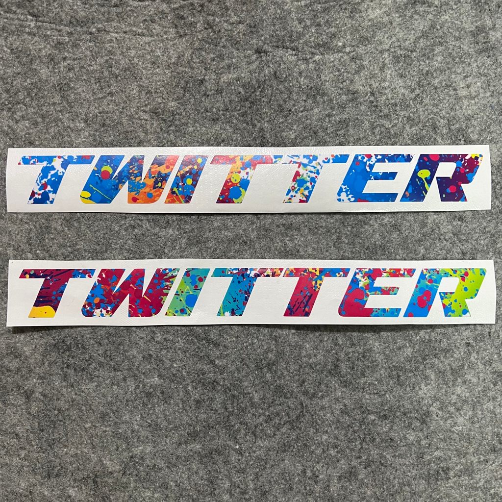 Twitter Frame Twitter Road Bike จักรยานเสือภูเขาด้านข้างโลโก้สติกเกอร์เปลี่ยนสีกันน้ํา Beautificatio