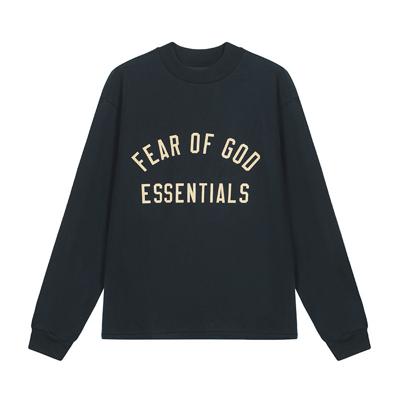 Q4TH FEAR OF GOD ESSENTIALS Letter Print Men's Loose Couple Casual Long Sleeve T T shirt