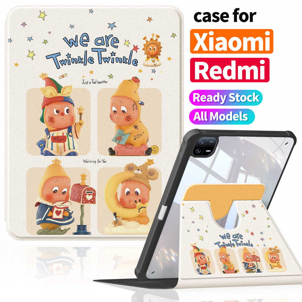 เหมาะสําหรับ Redmi Pad SE 8.7 "เคสป้องกัน 丨 Redmi K Pad 8.8" Creative DIY + แผงด้านหลังอะคริลิคใส 丨 น้ําหนักเบากันกระแทก 丨 Redmi SE 2025 Xiaomi Pad 7 8 Pro Matte Feel 360°ก1502 มูนสตาร์