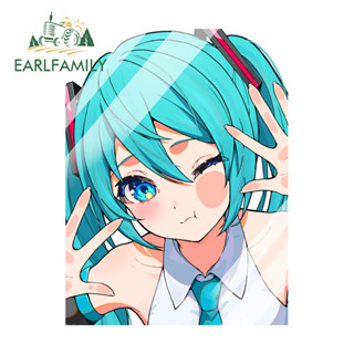 EARLFAMILY Hatsune Miku แก้วแบนรถสติกเกอร์อารมณ์ขัน Occlusio…