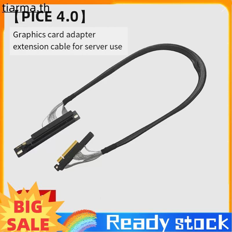 TIARMA สําหรับ AI สําหรับ AI ใช้งานร่วมกับ PCI-E 4.0 X8 Server กราฟิกการ์ดสายต่อ GEN4 ตาข่ายถัก Silv