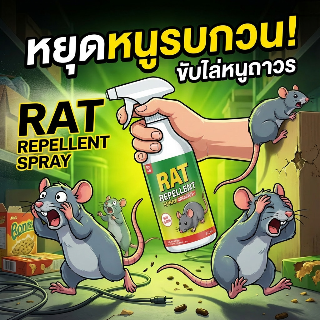 🐀ฉีด 1 ครั้ง หนูหายหมด🐭ยาไล่หนู สเปรย์ไล่หนู เครื่องไล่หนู 510ml น้ำยาไล่หนู ไล่หนู ในห้องเครื่องรถยนต์ ในรถยนต์ ในบ้าน
