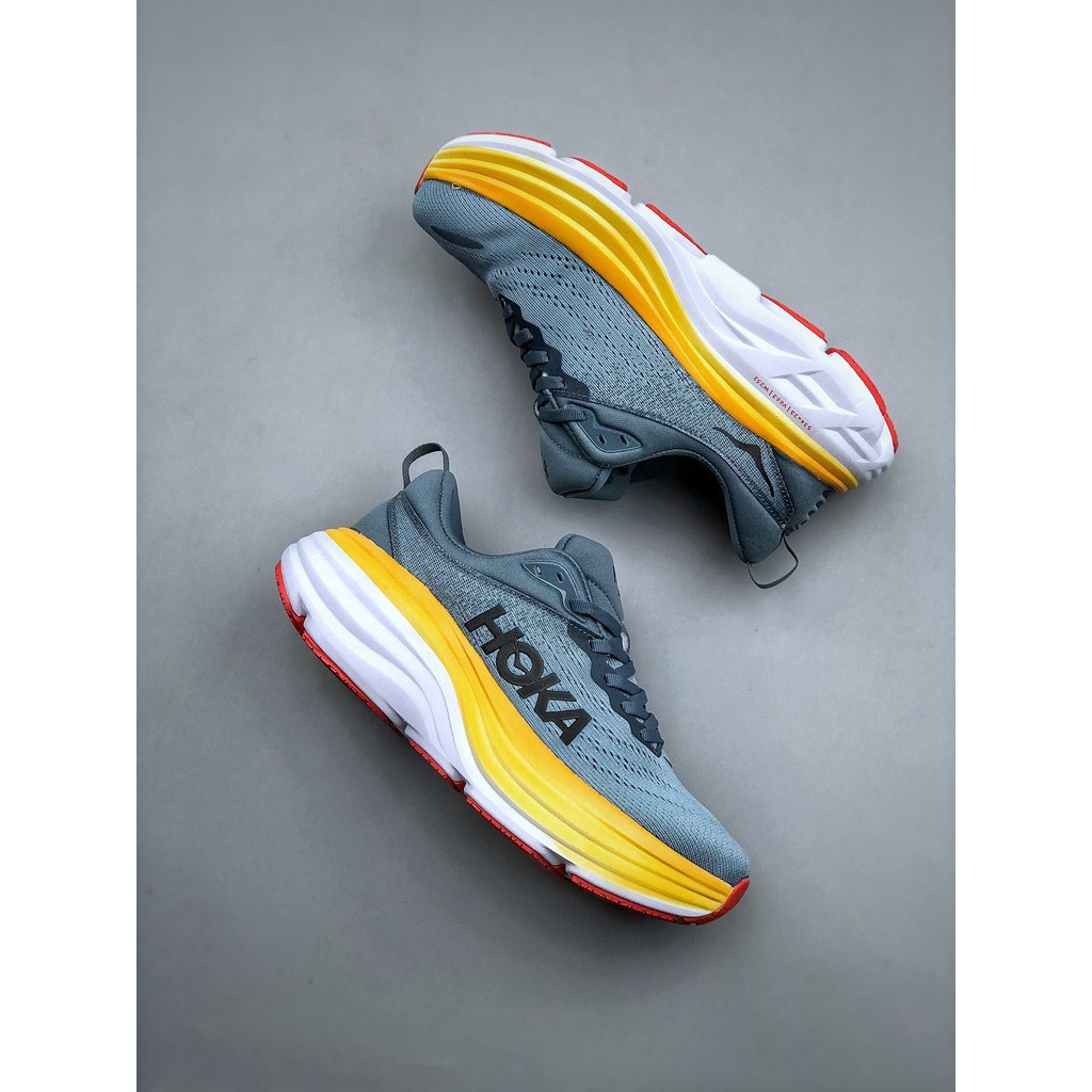 รองเท้าBondi 8 HOKA รวมถึงตัวเลือกวิดีโอนและมาพร้อมกล่อง - รูปที่ 7