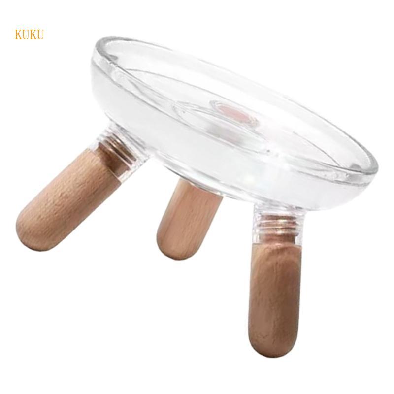 KU* Elevated Pet Feeding Station ใส่จานสําหรับสุนัขที่สะดวกสบายชามรับประทานอาหารชามที่ถอดออกได้ใส