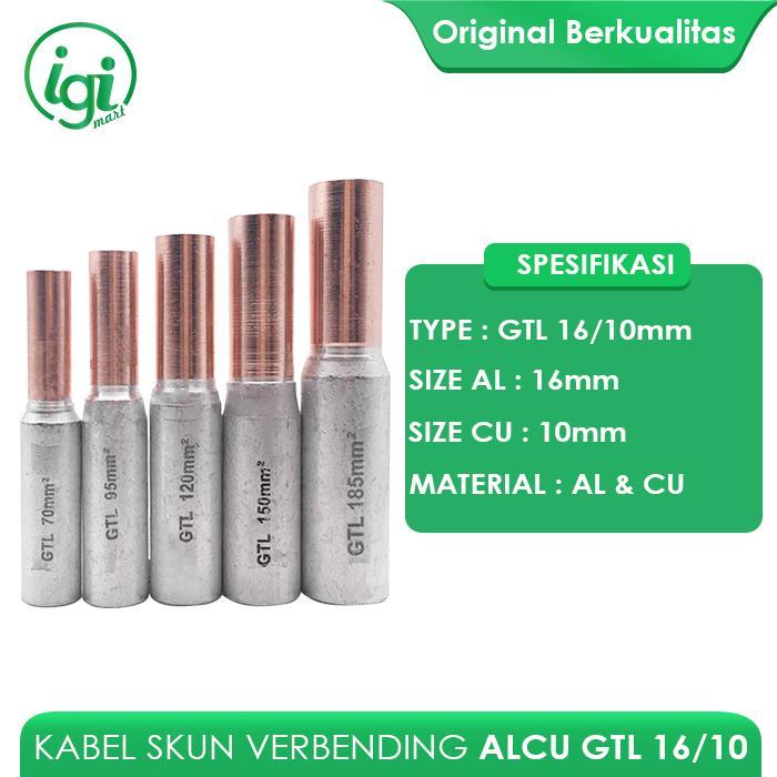 ALCU GTL 16-10mm ซ็อกเก็ตสายเคเบิล/อลูมิเนียม COPPER GTL CONNECTOR