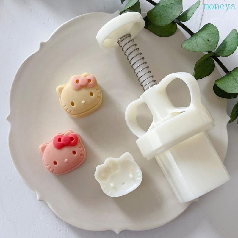 Mya 20g วัสดุพลาสติกแม่พิมพ์ขนมไหว้พระจันทร์แสตมป์รูปแมวเค้กดวงจันทร์ Moulds สําหรับ DIY