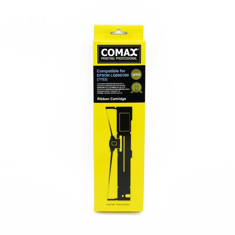 COMAX ตลับผ้าหมึกดอทเมตริกซ์ สำหรับ EPSON LQ-800/300 ขนาด 12.7 มม.x16.5 ม.