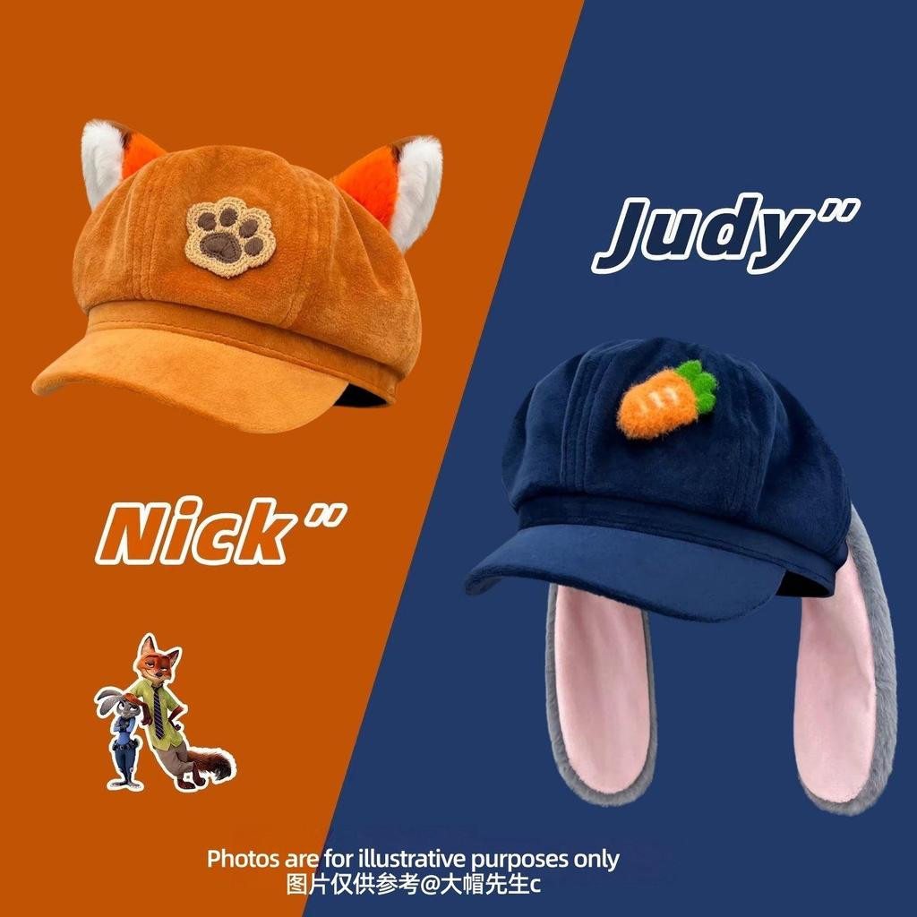 Judy Rabbit Nick Fox Ears Cos หมวกแปดเหลี่ยม Rabbit Fangcao. มาย20260111