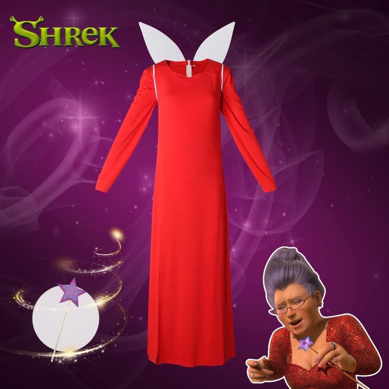 ชุดคอสเพลย์ตัวละคร Shrek สีแดง พร้อมเครื่องประดับ เหมาะสำหรับ HALLOWEEN