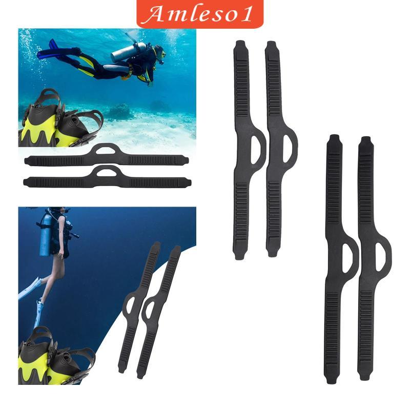 [Amleso1] 2x Fin Straps Universal ปรับอุปกรณ์แบบพกพาสําหรับว่ายน้ํา Freediving ดําน้ําดูปะการังใต้น้