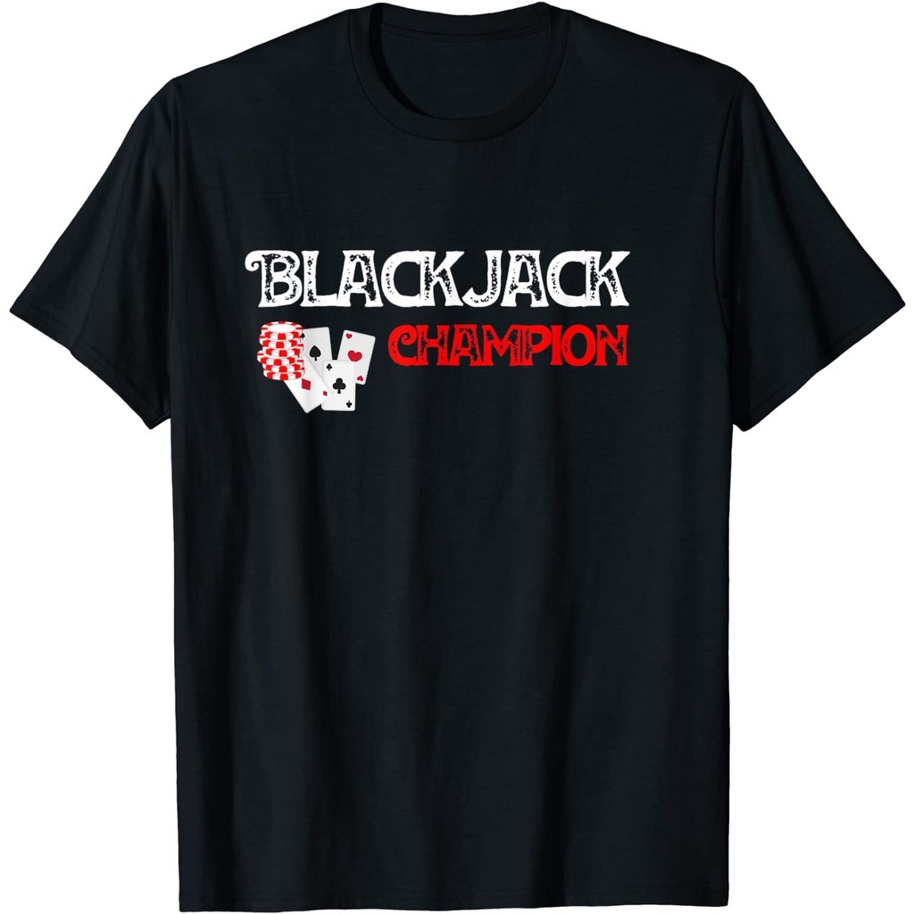 Adult Blackjack Champion Casino Games Card T-Shirt T-Shirt