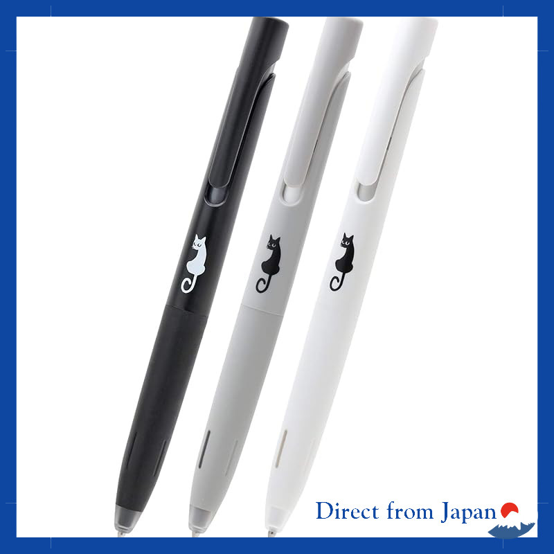Zebra Ballpoint Pen Blend 0.7mm Cat Monotone Barrel Set of 3 P-BA88-3AZ