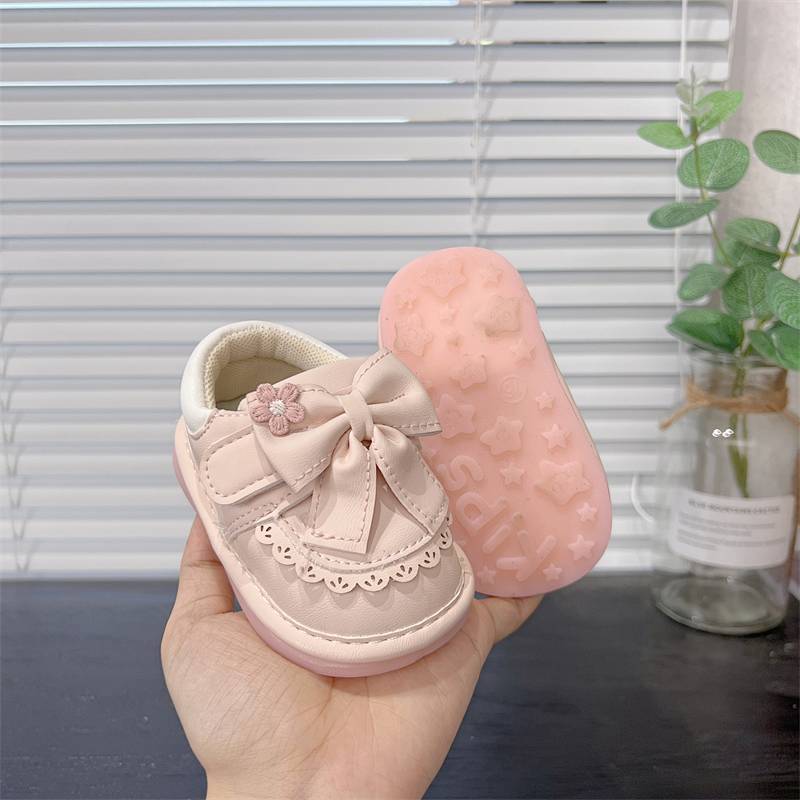1-2 Years Old Baby and Infants Shoes Children Baby Cute Bow Princess Shoes Toddler Soft Sole Shoes C