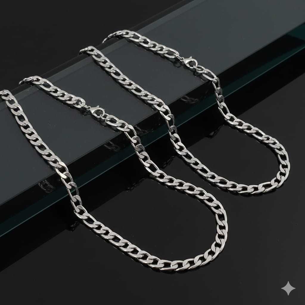 RANGGA CHAIN สร้อยคอสําหรับผู้ชายและผู้หญิงที่ทําจากไทเทเนียมเต็มรูปแบบ, ANTI-RUST และ DOES ไม่ใช่ F