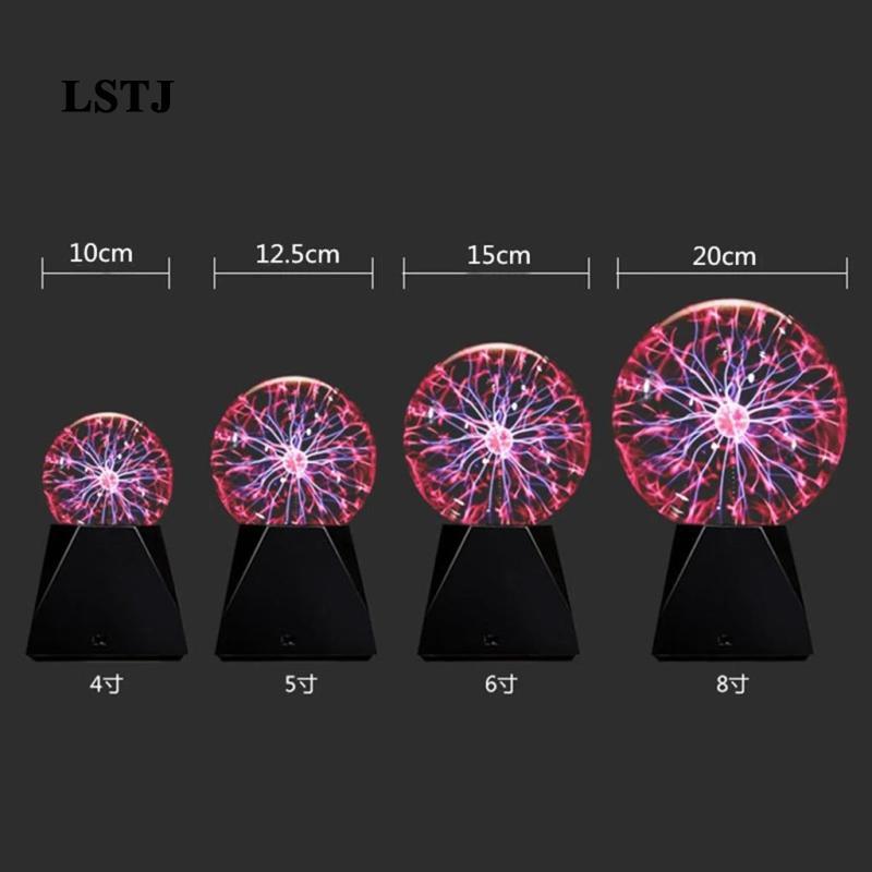 [Lstjj] แก้วคริสตัลพลาสม่าบอล Glitter Globe Sphere Table Light สําหรับดิสโก้ปาร์ตี้