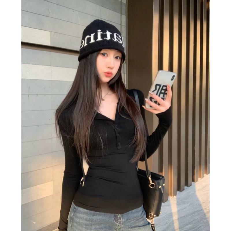 เสื้อฮู้ดดี้ ผู้หญิง มินิมอล สไตล์ อเมริกัน รัดรูป แขนยาว ดีไซน์เก๋ไก๋ ลำลอง สำหรับผู้หญิง เอว-อิน