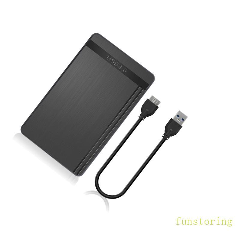 FUN USB3 0 2 5 นิ้ว SATAs SSDs HDD Enclosure PC วัสดุ Plugs and Play แบบพกพา