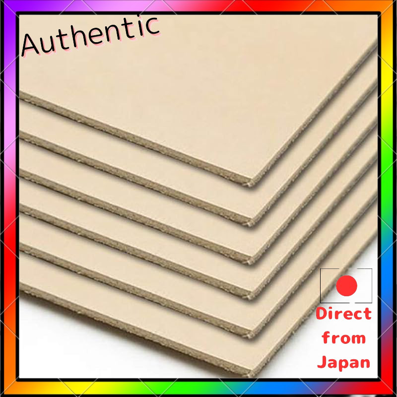 10cube Leathermart Natural Tan Leather A4 Size Set (210x297mm) - 6 Sheets, 2.0mm Thickness, Made in 