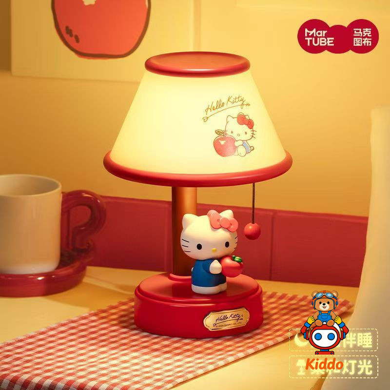 พร้อมสต็อก [ของแท้] Hello kitty โคมไฟตั้งโต๊ะขนาดเล็กความรู้สึกระดับไฮเอนด์ห้องนอนโคมไฟนอน Creative Hello Kitty โคมไฟตกแต่งเดสก์ท็อปตกแต่ง Hello kitty ของขวัญ- & * &&& *