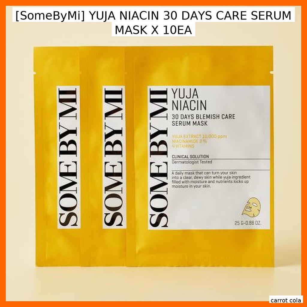[SomeByMi] YUJA NIACIN 30 DAYS CARE SERUM MASK X 10EA / มาส์กหน้าเกาหลี / Brightening Serum / ของแท้