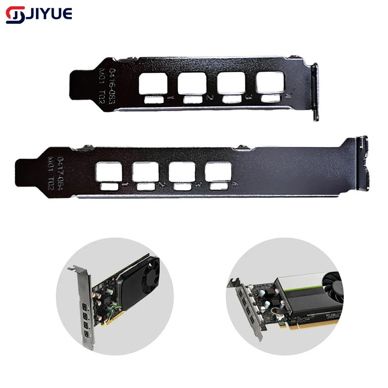 ต่ําหรือโปรไฟล์สูงวงเล็บอะแดปเตอร์ 4DP Baffle Port สําหรับ NVIDIA QUADRO P600 620 T600 P1000 T1000 ก
