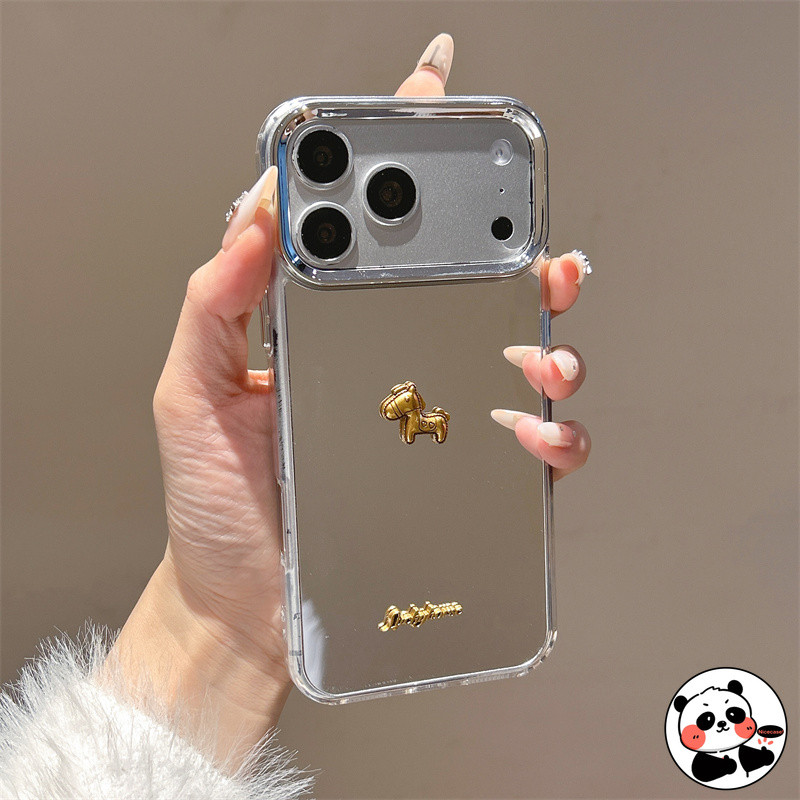 ปีใหม่Golden Ponyกระจกเคสโทรศัพท์สําหรับRealme GT 8 7 5 Pro 3 Neo 7X 7 6 5 SE 240W V70 V60 V60S V23 