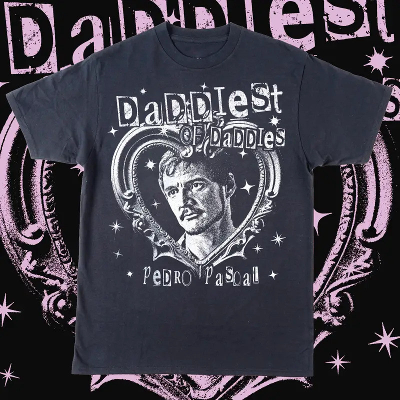 Pedro Pascal Daddy Tshirt Pedro Pascal เสื้อ Streetwear Baju Retro Vintage Tee เสื้อแขนยาวผู้ชายฤดูใ
