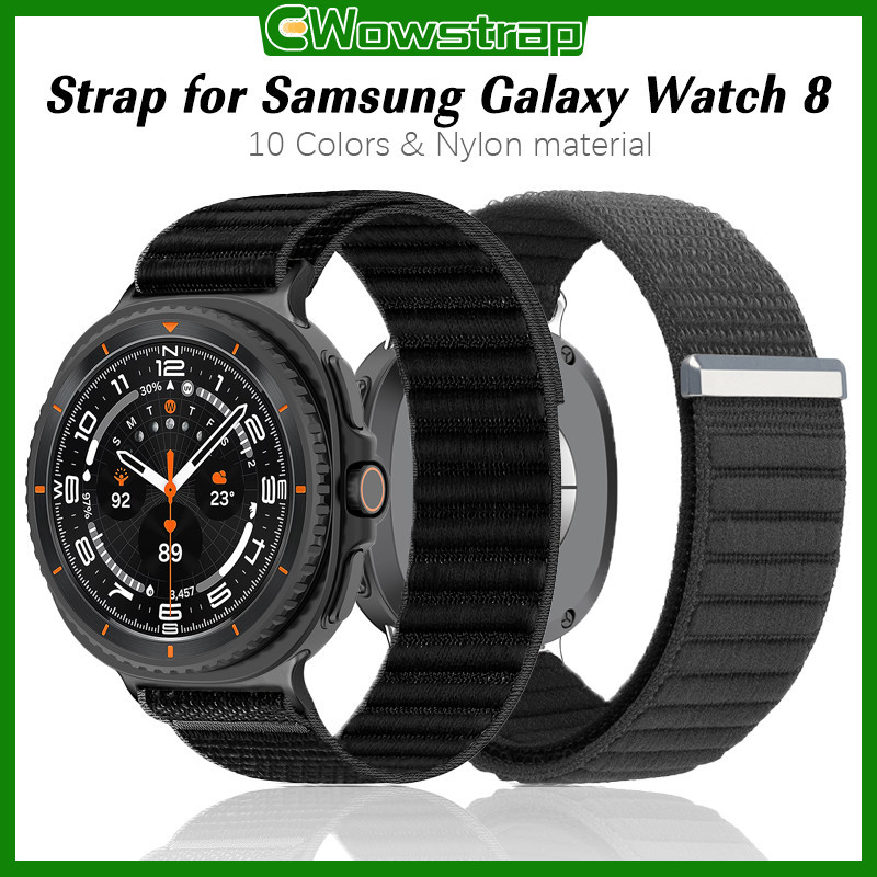 สายไนลอนอ่อน for Smartwatch Samsung Galaxy Watch 9 8 40mm 44mm Classic 47mm 46mm กีฬาระบายอากาศเปลี่ยนสายรัดข้อมือวง