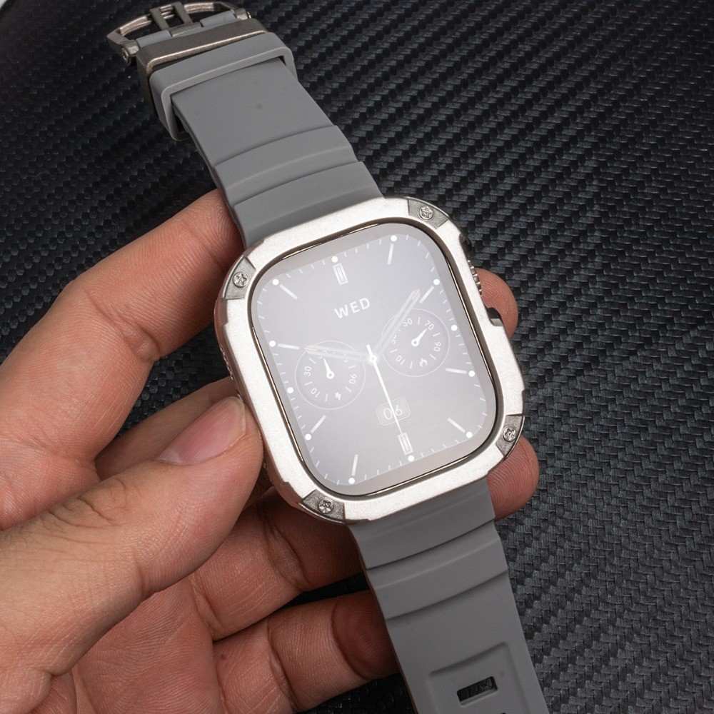 สายรัดซิลิโคน + กรณี พีซี สําหรับ แอปเปิล ดู พิเศษ 3 2 1 49 มม. 11 10 46 มม. 9 8 7 6 5 4 45 มม. 44 มม. - รูปที่ 3