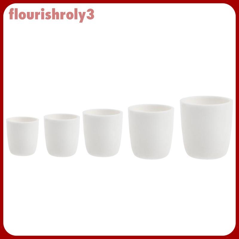 [Flurish] 99% Al2O3 ภาชนะหม้อหลอมเหลวแบบอลูมิเนียม Lab Crucible 200ml