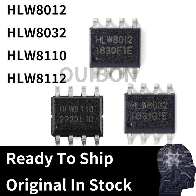 5PCS HLW8012 HLW8032 HLW8110 HLW8112 Power Meter ชิปเซนเซอร์ IC SMD SOP8