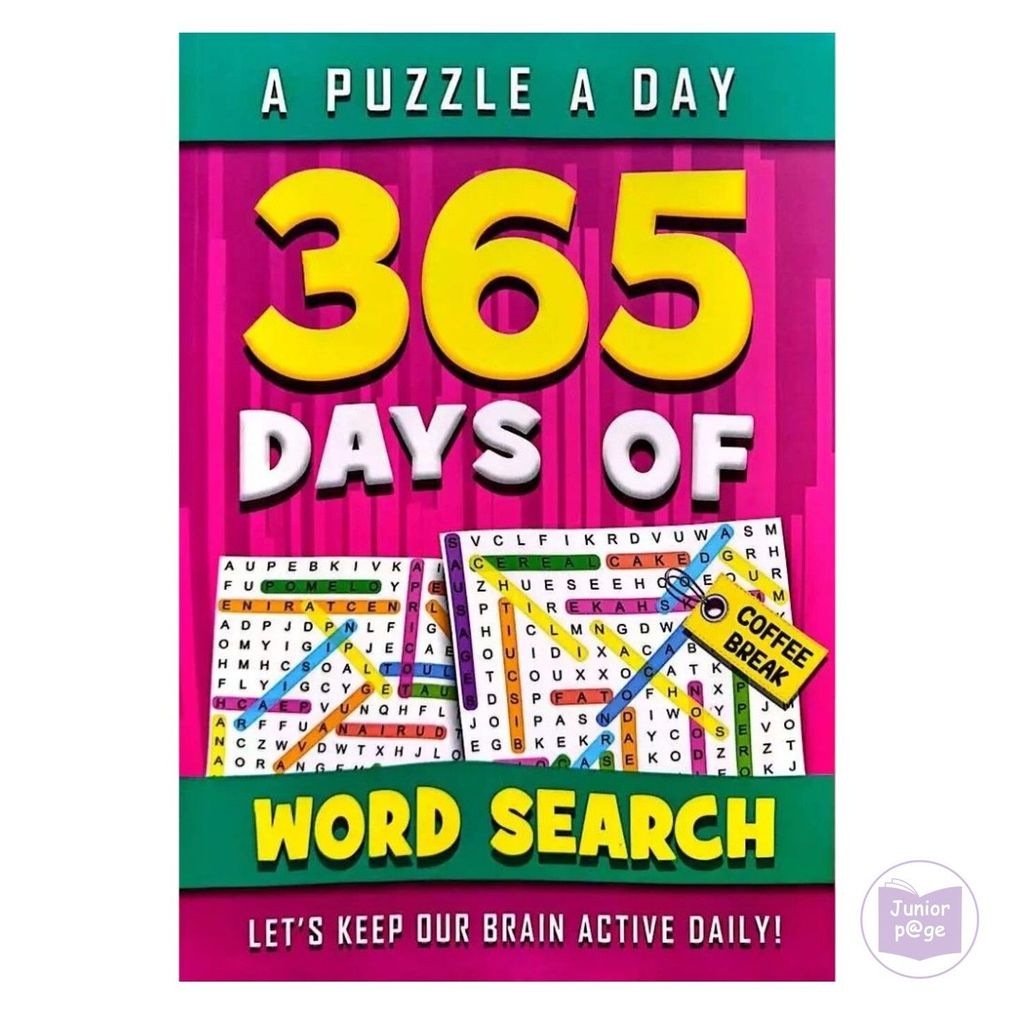 (สีชมพู) A Puzzle A Day 365 Days Of Word Search