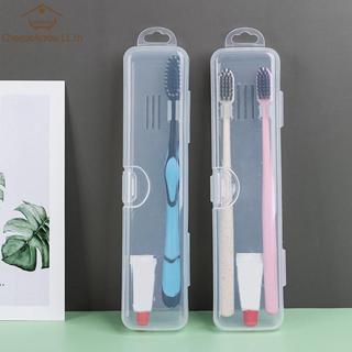 CHE กล่องแปรงสีฟันโปร่งใส Organizer Case Travel แบบพกพาผู้ถื…