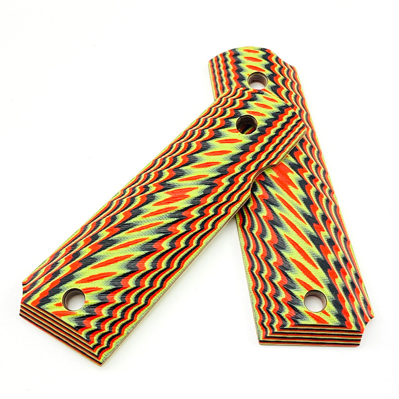 1911 อุปกรณ์เสริมดัดแปลง G10 Handle ยุทธวิธีวัสดุ 1911 Grips Handle G10 Patch