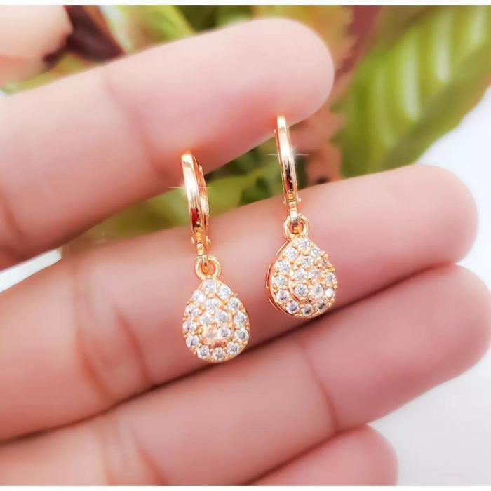 24k GOLD ต่างหูเด็ก 1.5g Pumpkin Clip Motif with Letter Available for - GOLD, One Size