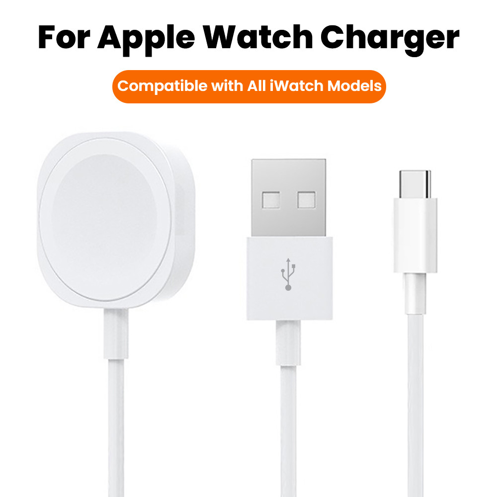 Magnetic Wireless Fast Charger สําหรับ Apple Watch Series 10 9 8 7 6 5 4 3 2 1 Ultra Hermes Edition สายชาร์จ iWatch แบบพกพา